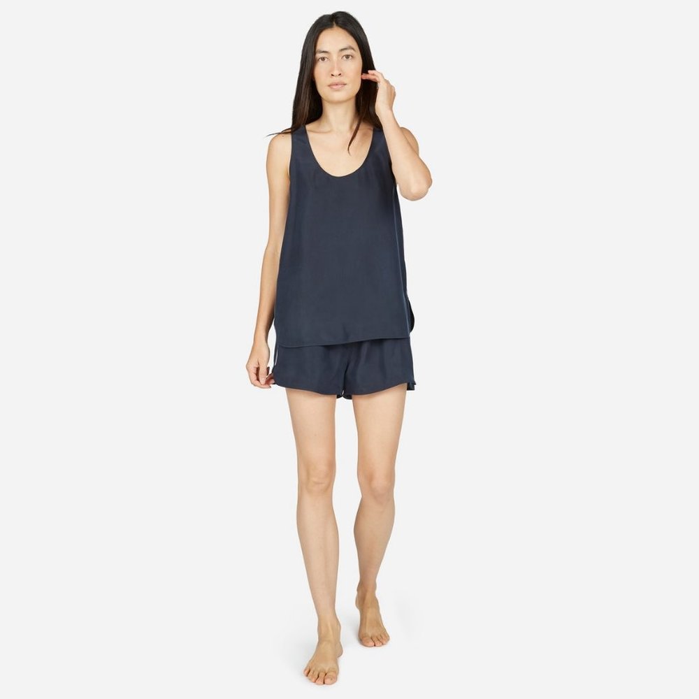 Everlane Silk Sleep Set Tank Top & Shorts